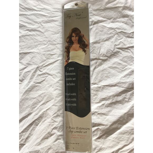 Try Now 7 Piece Extension Clip Combo Set 100% Natural Human 18 In Hair Color 2 - Picture 1 of 4